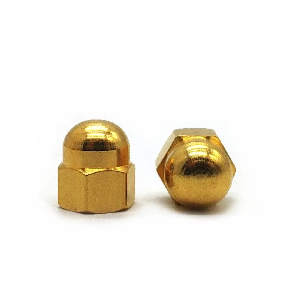 Customization DIN1587 M4 M5 M6 M8 M10 Brass Hex Domed Cap Nuts